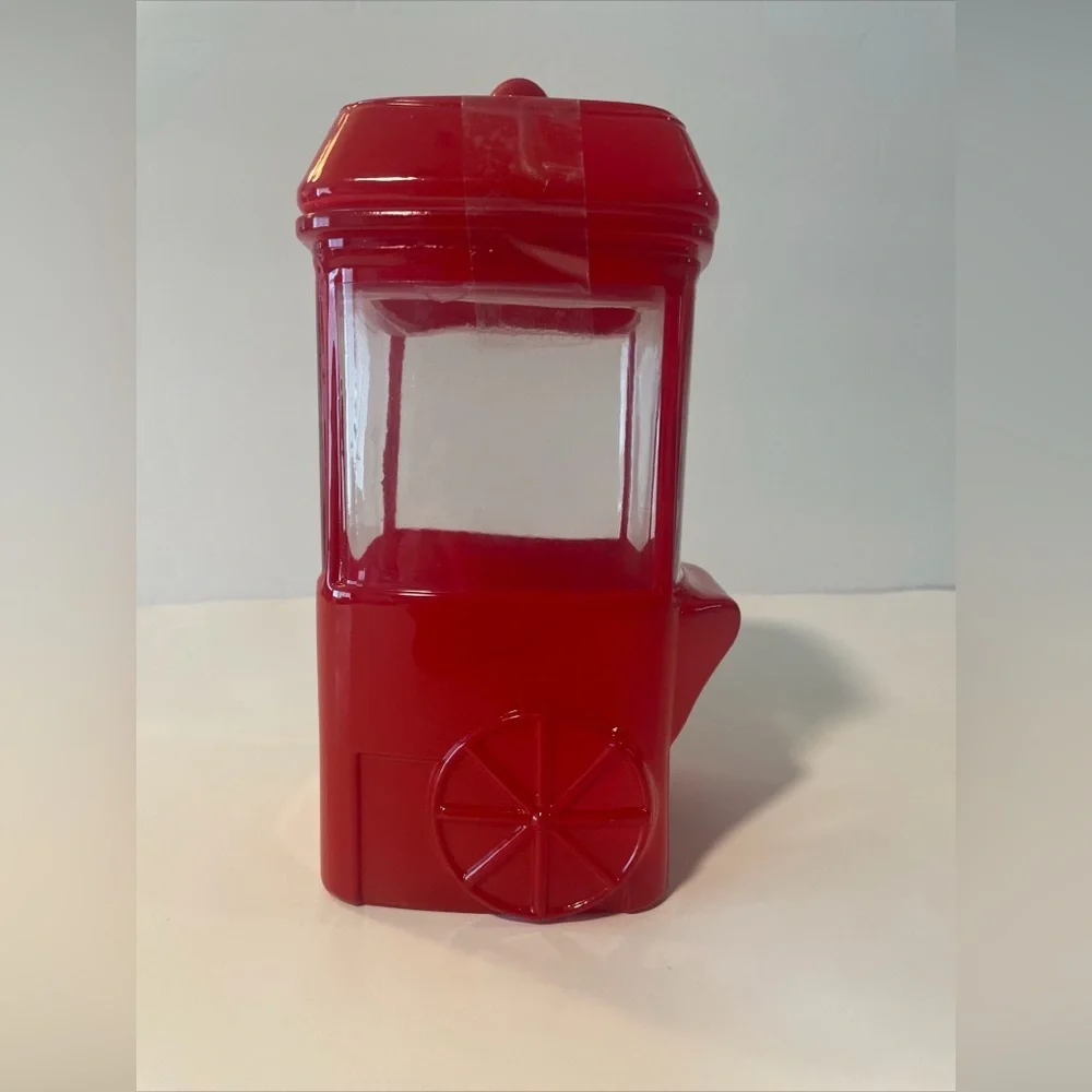 Target Bullseye Playground 2023 Valentine Glass POPCORN MACHINE Canister Red New